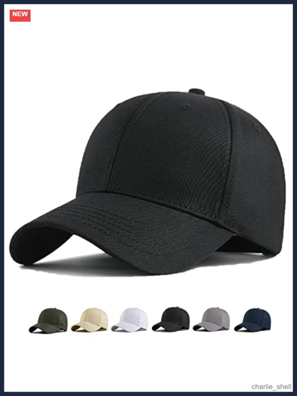 XXL Baseball Cap for Men Big Head Adjustable 100% Cotton Dad Hat
